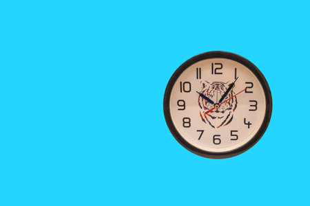 wall clock with the image of a tiger symbol of 2022