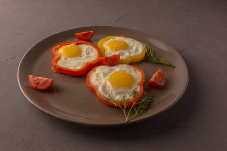 Paprika on a white background in different versions.の写真素材