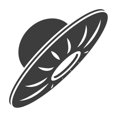UFO flai icon. Flat Vector illustration isolatedのイラスト素材