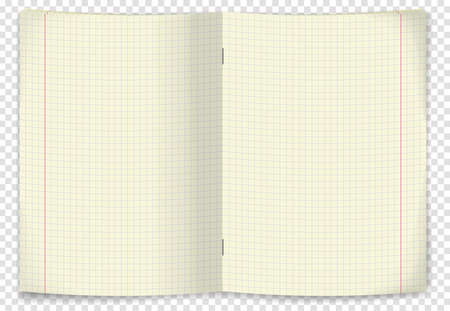 White sheet of paper with cells. Isolated background.のイラスト素材