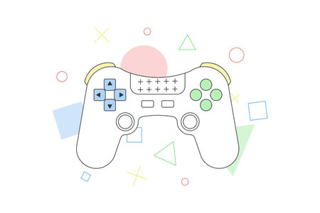 Game controller vector illustration isolated on white backgroundのイラスト素材