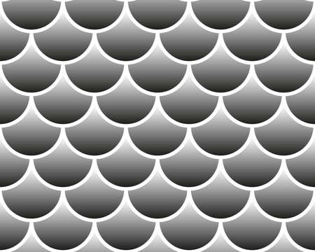 Fish scale seamless pattern. Abstract vector background. Gray gradient color endless background isolated on whiteのイラスト素材
