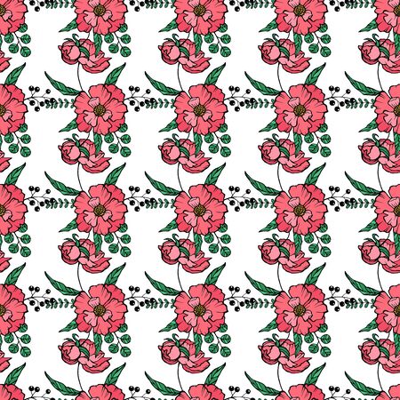 vector seamless beautiful artistic dark tropical pattern with exotic forest. Colorful original stylish floral background print, bright rainbow flower on abstract backgroundのイラスト素材