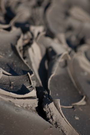 Cracked lifeless soil drying under ardent sun, macroの写真素材
