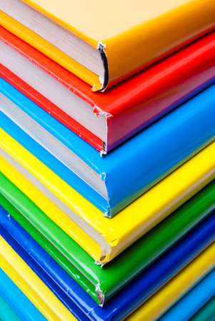 Colorful real books on white backgroundの写真素材