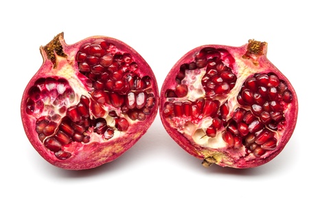 A pomegranate on a white backgroundの写真素材