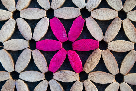wooden mat on table, close up, background texture