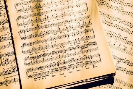 Sheet Music, vintage, close upの写真素材