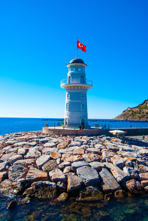 Lighthouse in Alanya, Turkeyの写真素材