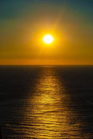 sunset on the seaの写真素材