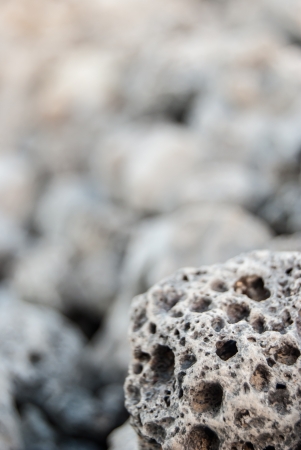 pumice on stony beach near sea, macroの写真素材