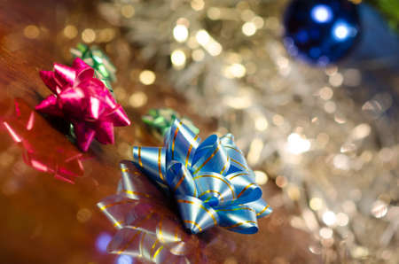 christmas gifts under treeの写真素材