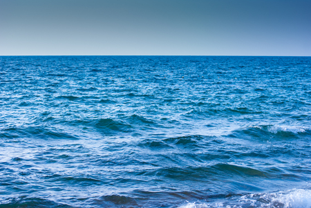 boundless sea surface, only blue waterの写真素材