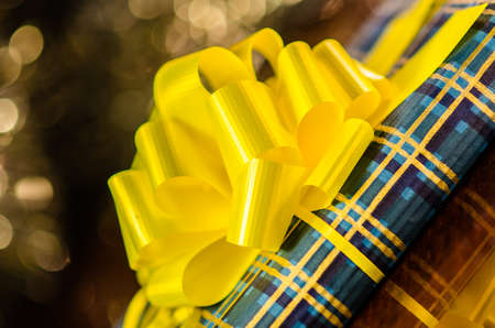 christmas gifts under treeの写真素材