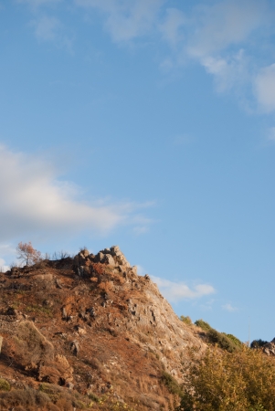 rocks of Alanya peninsula, Antalya, Turkeyの写真素材