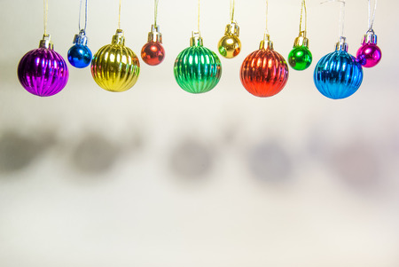 christmas tree decoration on whiteの写真素材