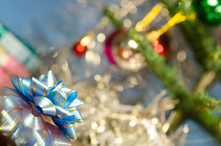 christmas gifts under treeの写真素材