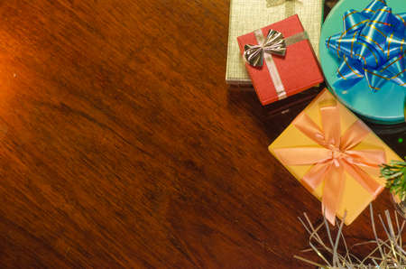 christmas gifts under treeの写真素材