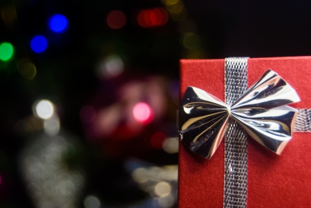 christmas gifts under treeの写真素材