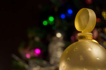 christmas gifts under treeの写真素材