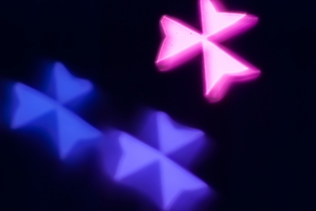 snowflakes, colorful background, out of focusの写真素材