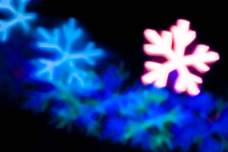 snowflakes, colorful background, out of focusの写真素材