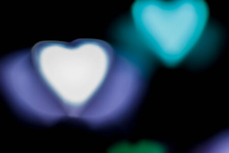 hearts, colorful background, out of focusの写真素材