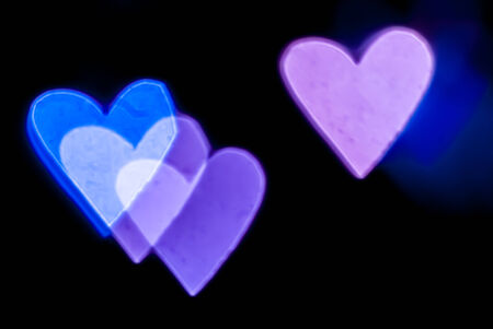 hearts, colorful background, out of focusの写真素材