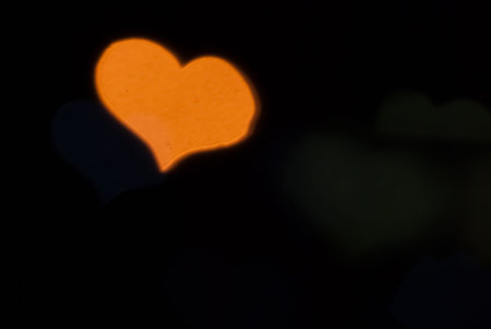 hearts, colorful background, out of focus
