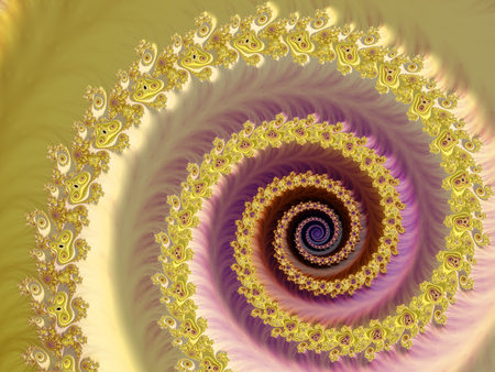 computer generated abstract background, 3d flower, yellow, purpleの写真素材