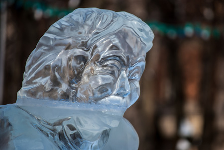ice figure with hairの写真素材