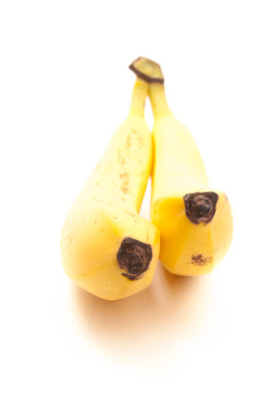 Bunch of bananas isolated on white backgroundの写真素材