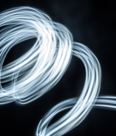 Abstract effects made with "paint with light" photo technique (can be used as a design element).の写真素材