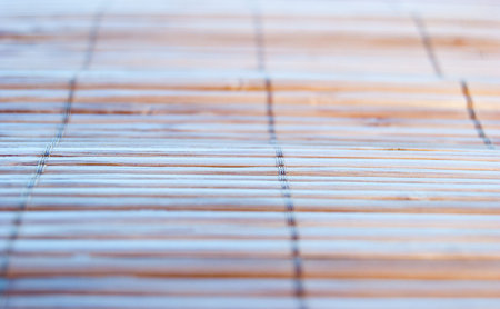 wooden mat on table, close up, background texture