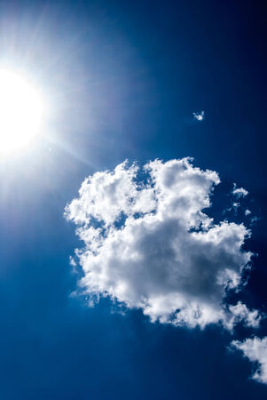 clouds in blue sky on sunny dayの写真素材