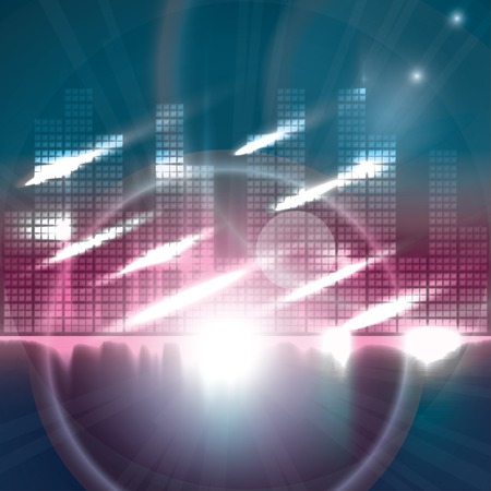 Digital Equalizer background. Vector illustrationのイラスト素材