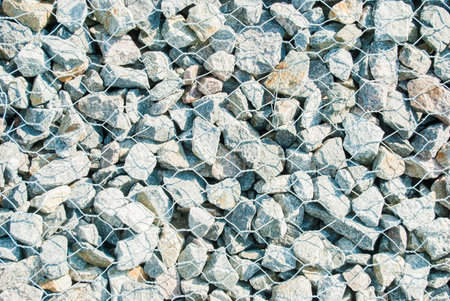 pebble stones in aluminiummesh