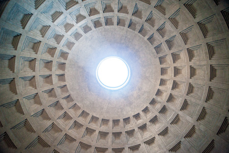 Interior of Pantheon in Rome. One of the main landmarks in Europe.のeditorial素材