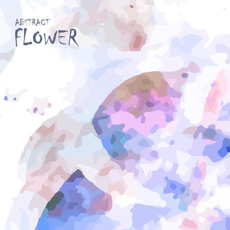 Abstract Flower texture, blue, purple. Modern colorful pattern resembling watercolor strokes. Design element for backgrounds, printed media, web banners, etc.のイラスト素材