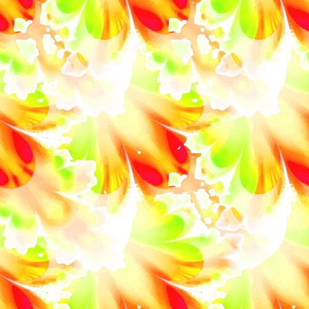 Seamless texture, yellow, green. Modern colorful floral pattern resembling watercolor strokes. Design element for backgrounds, printed media, web banners, etc.のイラスト素材