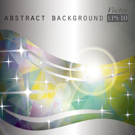 Abstract background with waves and trianglesのイラスト素材