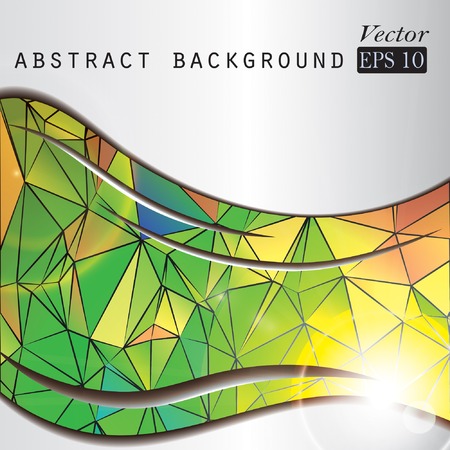 Abstract background with waves and trianglesのイラスト素材