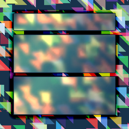 Rectangles on triangles. Colored background. Modern design elements business brochure template.       のイラスト素材