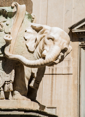 Rome - obelisk in Piazza Santa Maria sopra Minervaの写真素材