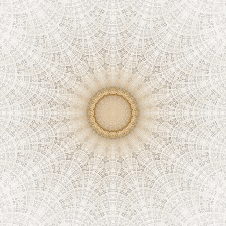 Circle lace ornament, round ornamental geometric doily pattern, christmas snowflake decorationの写真素材