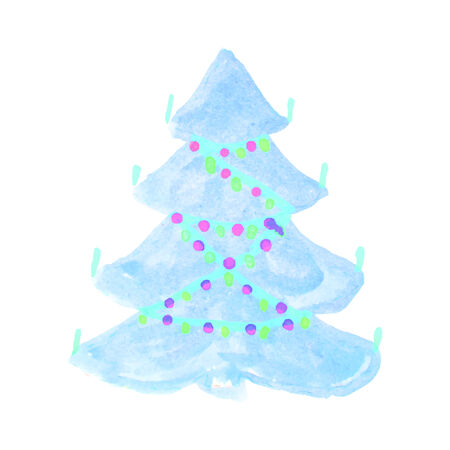 Hand drawn Christmas Treeのイラスト素材