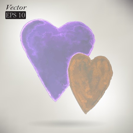 Hand drawn heart with decoration.のイラスト素材