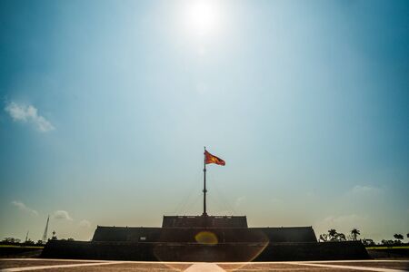 The Flag Tower (Cot Co) in the Citadel of Hue city のeditorial素材