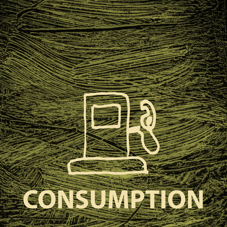 Grungy painting texture with an Icon.のイラスト素材