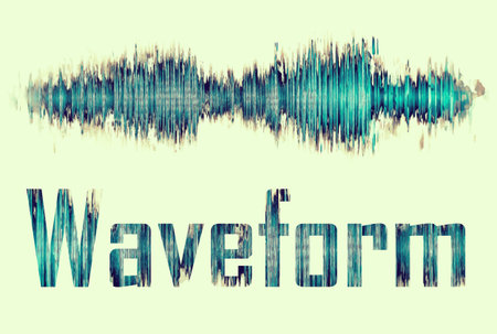 Colorful waveform, vintage abstract background